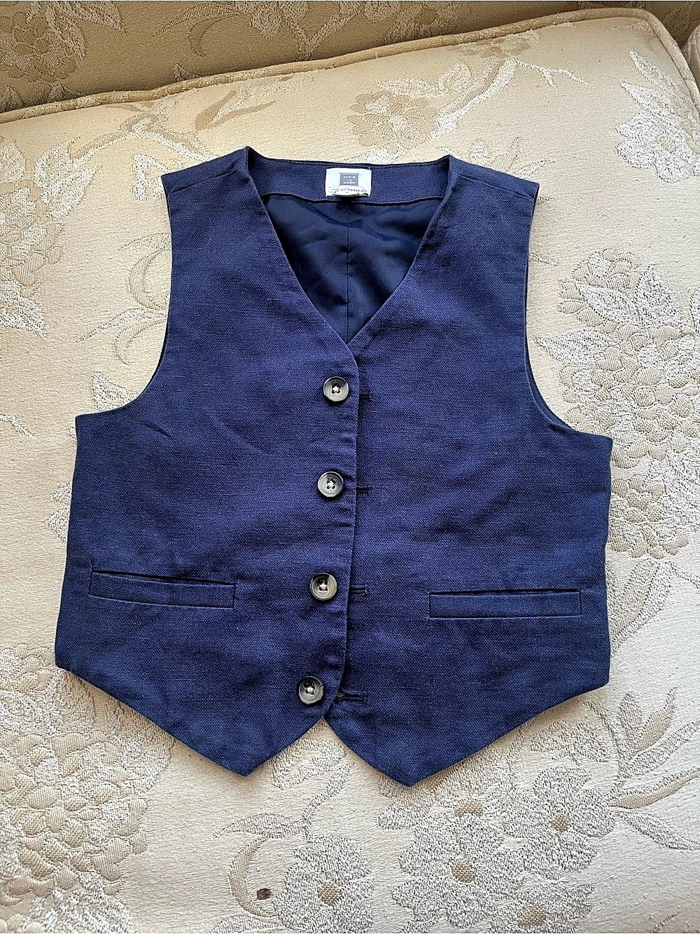 Janie Jack Special Occasion Vest Blue Boys' Formal Vest Size 3 Like New
